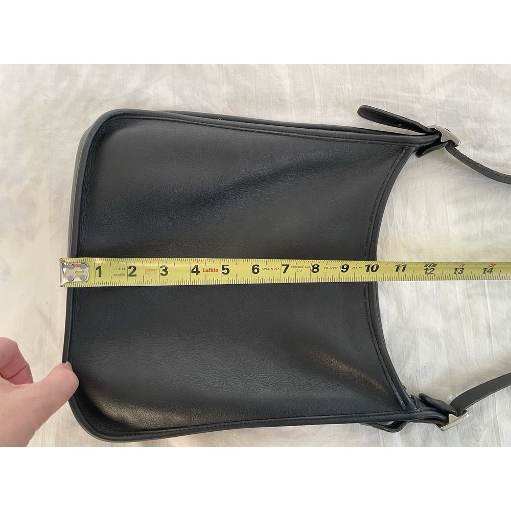 Vtg Coach Andrea Slim Black Leather Shoulder Bag 9073 USA Minimalist Classic - Picture 10 of 13